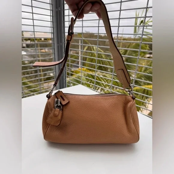 Prada Beige Leather Baguette Bag